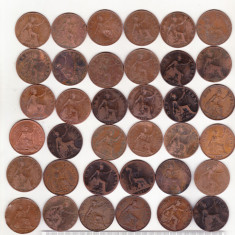 bnk mnd Marea Britanie Anglia lot 36 monede diferite 1 penny