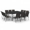 Set mobilier de exterior, 13 piese, o?el