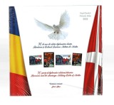 Mapa filatelică - 90 de ani de relații diplomatice dintre Rom&acirc;nia și Ordinul Suveran Militar de Malta, bilingv, 2022, &icirc;n folie
