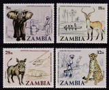 Fauna, Zambia, 1978, elefant, ghepard, antilopa, MNH