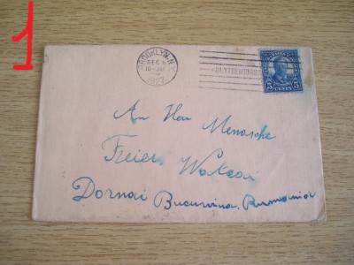 D11 - 1927 - Circulatie postala - America - Romania foto