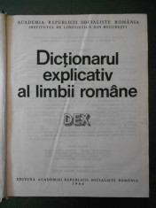 DICTIONARUL EXPLICATIV AL LIMBII ROMANE {1984} foto