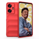 Husa antisoc pentru motorola edge 50, margini striate, magic shield, red