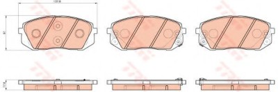 Set placute frana,frana disc HYUNDAI i40 CW (VF) (2011 - 2016) TRW GDB3530 foto
