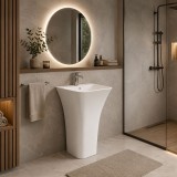 Lavoar de podea freestanding Rea Ada Slim Alb