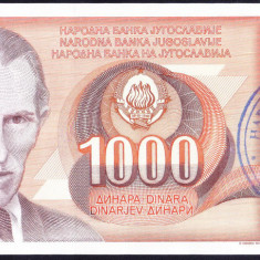 Bancnota Bosnia si Hertegovina 1.000 Dinari (1992) - P2b UNC ( serie ZA )