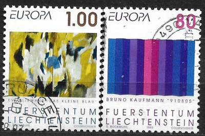 B1079 - Lichtenstein 1993 - Europa-cept 2v.stampilate,serie completa foto