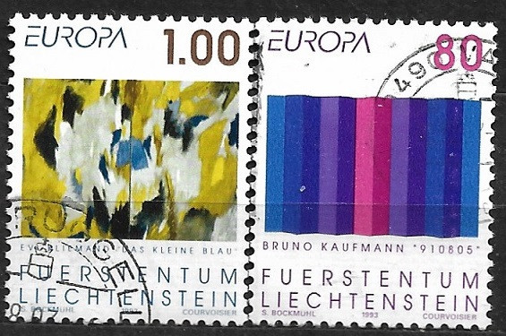 B1079 - Lichtenstein 1993 - Europa-cept 2v.stampilate,serie completa