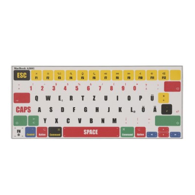 Autocolant tastatura Kwmobile pentru Apple MacBook Air M2 (2022), Multicolor, Plastic, KWM000025CN001C foto
