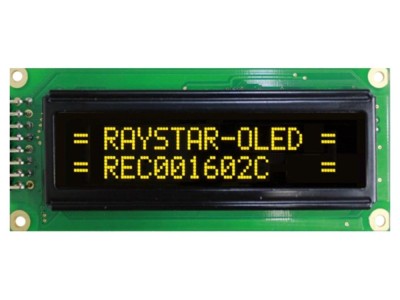 Afișaj OLED alfanumeric 16x2 galben foto
