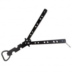 Briceag antrenament IdeallStore®, Party Opener, deschizator capace, otel inoxidabil, 22.5 cm, negru