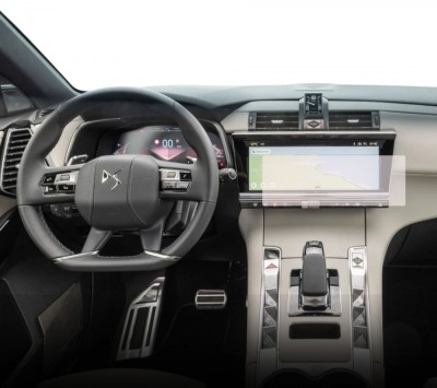 Folie Protectie Navigatie DS Automobiles DS 7 2022+, Duragon, protectie Display Navigatie, silicon Transparent, Anti-zgarieturi, kit instalare foto