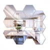 Set 12 Oglinzi Acrilice Decorative Autoadezive DAVIDAMI CONCEPT&reg; model Hexagon, dimensiune 18.5 cm x 16 cm x 9.3 cm