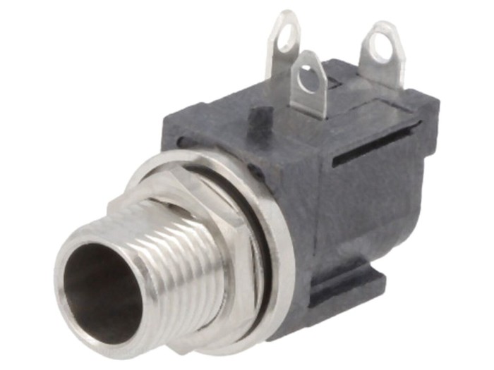 Conector alimentare DC IP68, THT