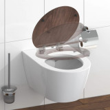 SCH&Uuml;TTE Capac de toaleta cu &icirc;nchidere silentioasa Natural MDF GartenMobel Dekor, vidaXL