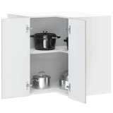 vidaXL Dulap Colț Bucătărie Porto Gri Sonoma 57x57x60cm, Lemn Prelucrat, Montaj pe Perete, Depozitare Optimizată