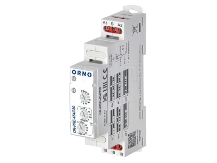 Timer SPDT 230VAC 10 moduri de funcționare
