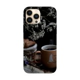 Husa compatibila cu Apple iPhone 14 Pro model Time for coffee, Silicon, TPU, Viceversa, Transparent, Carcasa