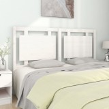 vidaXL Tăblie de pat, alb, 155,5x4x100 cm, lemn masiv de pin