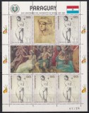 Paraguay 1982 - 500 de ani de la nașterea lui Rafael, 1483-1520, Bloc, RARA, MNH, Nestampilat