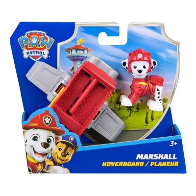 PATRULA CATELUSILOR ACTION PUPS SET VEHICUL DE SALVARE HOVERBOARD SI FIGURINA MARSHALL 5 CM SuperHeroes ToysZone foto