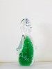 Statueta Cristal Sommerso Pinguin, Germano Padoan Mantorp, Suedia, Bule Controlate, Obiect Arta Sticla, Vintage, Colectie, 12.5cm
