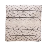 Perna decorativa bumbac crem negru Peres 60 x 60 cm