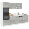 VidaXL Set mobilier de baie &ldquo;Lyon&rdquo;, 7 piese, gri beton, lemn compozit 3324856