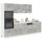 vidaXL Set mobilier de baie &ldquo;Lyon&rdquo;, 7 piese, gri beton, lemn compozit 3324856