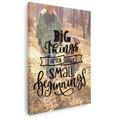 Tablou mesaj motivational despre evolutie, maro, verde 1155 Tablou canvas pe panza CU RAMA 20x30 cm