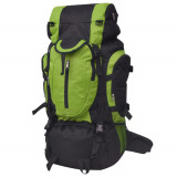 Rucsac Drumetii XXL 75L vidaXL Negru Verde Impermeabil Poliester 600D Rucsac Munte Camping