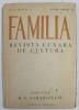 FAMILIA , REVISTA LUNARA DE CULTURA , SERIA III , ANUL VII , NR. 1-2 , IANUARIE - FEBRUARIE , 1940