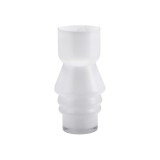 Vaza flori sticla alba 15 x 30 cm