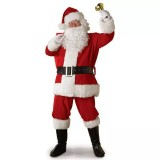 Costume Cosplay de mos craciun nou,170 180 cm,Santa Claus pentru adulți 10 piese