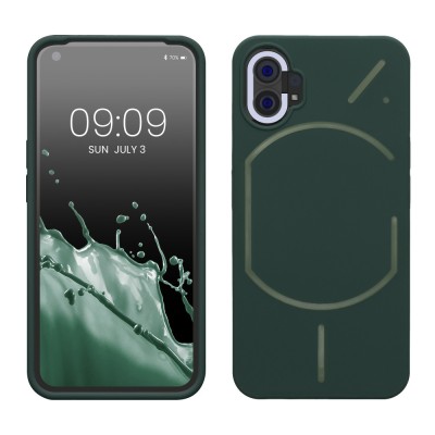 Husa kwmobile pentru Nothing Phone 1, Silicon, Verde, 59912.169 foto