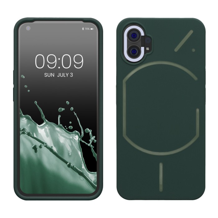 Husa kwmobile pentru Nothing Phone 1, Silicon, Verde, 59912.169