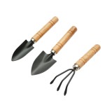 Set 3 unelte pentru gradinarit Breckner, cu maner din lemn