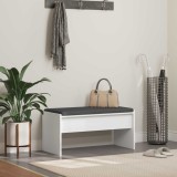 vidaXL Bancă pentru hol cu pernă Alb 80 x 38 x 46 cm 891552