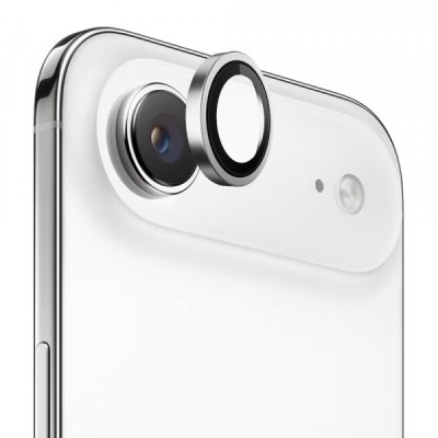 Folie de protectie Camera Spate Blueo Metal Frame pentru Apple iPhone 17 Air, Sticla Securizata, Argintie foto