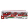 Set de trei masinute Ferrari &#039;Race &amp; Play&#039; scara 1:43, Bburago