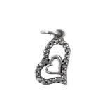 Pandantiv, jolie silver, argint 925, model inima in inima, 0.9 g, 18x11 mm