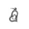 Pandantiv, jolie silver, argint 925, model inima in inima, 0.9 g, 18x11 mm