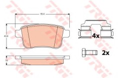 Set placute frana,frana disc MERCEDES CITAN Tila-Auto (415) (2012 - 2016) TRW GDB1786