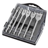 Burghiu pentru lemn, plat, cu palete de grafit 10, 12, 16, 18, 20, 25 mm, set 6 buc.