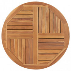 vidaXL Blat de masă rotund, 90 cm, lemn masiv de tec, 2,5 cm