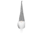Elf Decorativ Gri Craciun, 30 cm, Pasla &amp; Plastic, MT Malatec - Gnom/Piticul Craciun - Ornament, Jucarie, Cadou