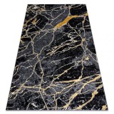 Modern GLOSS covor 529A 82 Marmură, piatră, stilat, glamour negru / gri, 120x170 cm