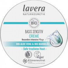 Crema Bazis Sensitiv cu Migdale si Unt de Shea Lavera 150ml