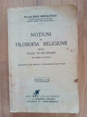 Notiuni de filosofia religiunii- Ioan Mihalcescu foto