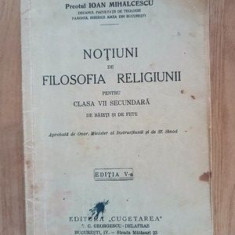 Notiuni de filosofia religiunii- Ioan Mihalcescu